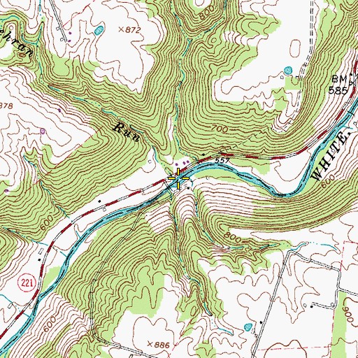 Topographic Map of Cochran Run, OH