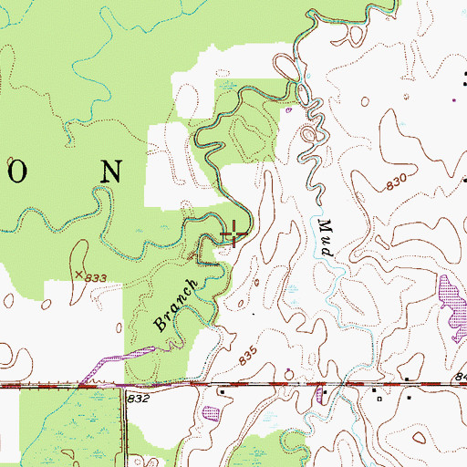 Topographic Map of Dead Branch, OH