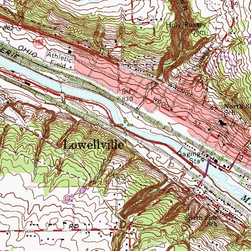 Topographic Map of Grays Run, OH