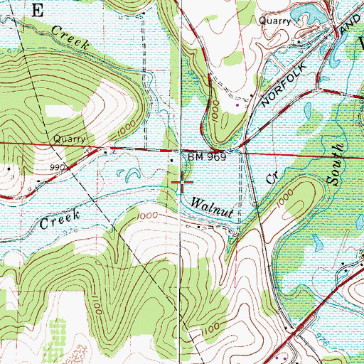 Topographic Map of Indian Trail Creek, OH