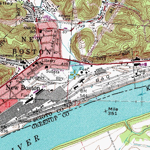 Topographic Map of Munn Run, OH