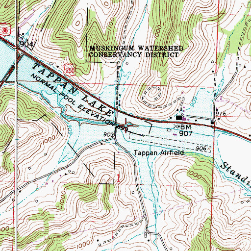 Topographic Map of Standingstone Fork, OH