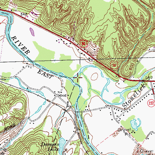 Topographic Map of Stonelick Creek, OH