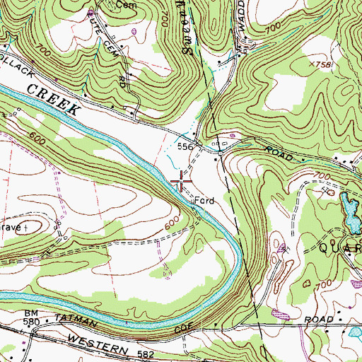 Topographic Map of Sweeny Run, OH