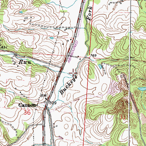 Topographic Map of Twomile Run, OH