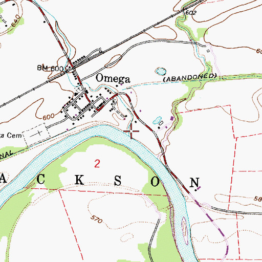 Topographic Map of Wilson Run, OH