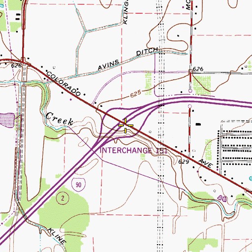 Topographic Map of Interchange 151, OH
