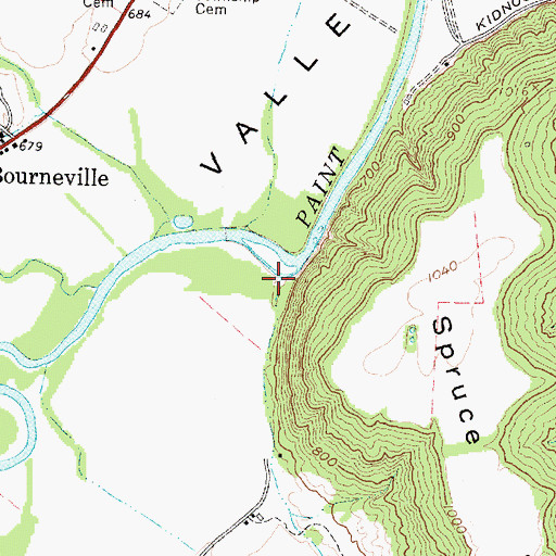 Topographic Map of Reeves Run, OH