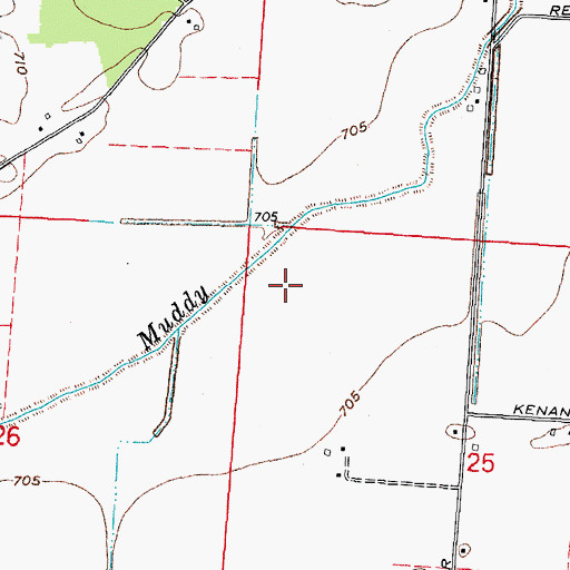 Topographic Map of Mud Creek Prairie, OH