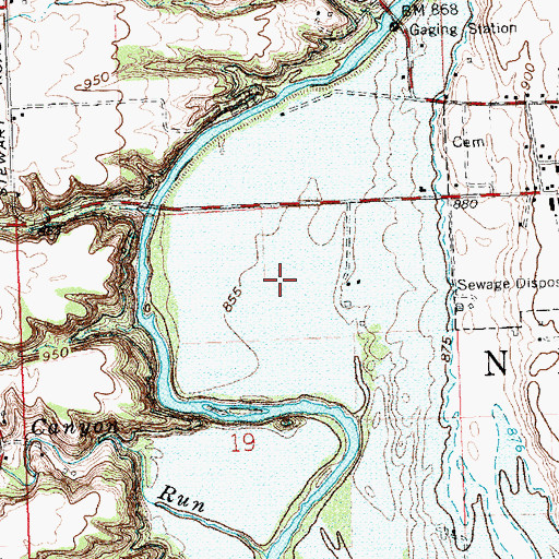 Topographic Map of Williams Prairie, OH