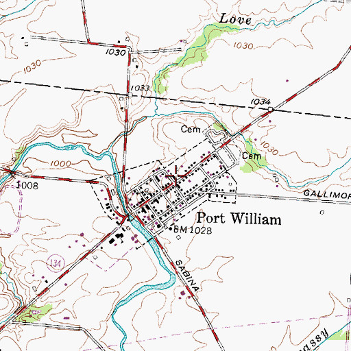 Topographic Map of Port William United Methodist Church, OH