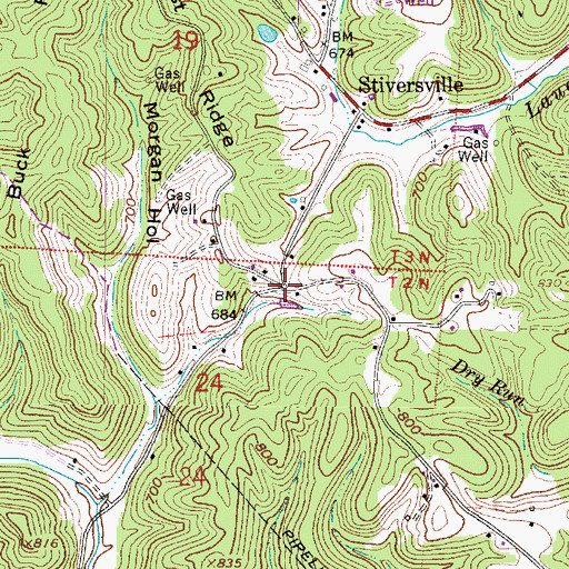Topographic Map of Elden (historical), OH