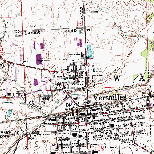 Topographic Map of North Jacksonville, OH