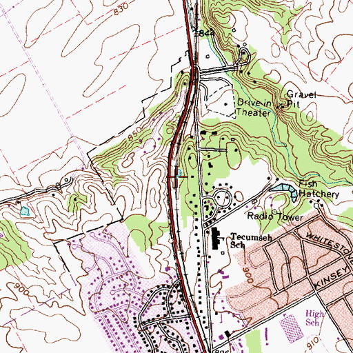 Topographic Map of Bryson (historical), OH