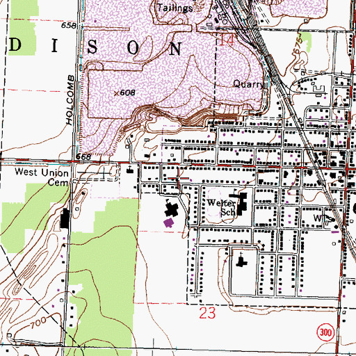 Topographic Map of Gibsonburg Church of the Nazarene, OH