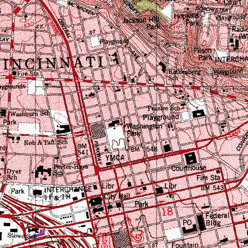 Topographic Map of Nast-Trinity United Methodist Church, OH