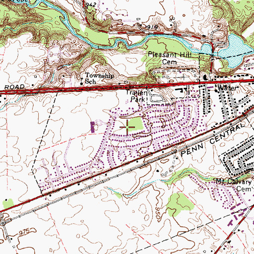Topographic Map of Westwood Park, OH