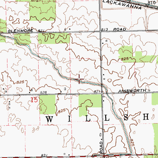 Topographic Map of Lillick Ditch, OH
