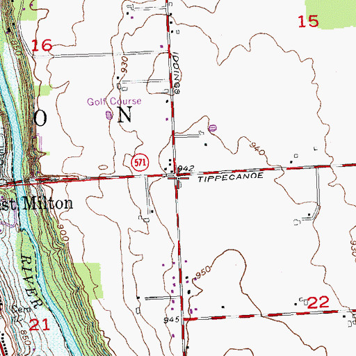Topographic Map of Fouts School (historical), OH