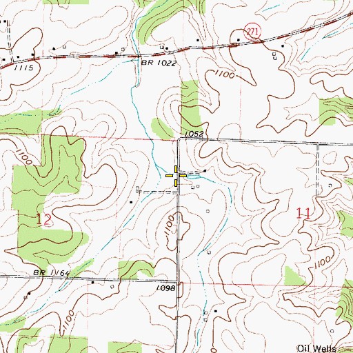 Topographic Map of Mill Road Bowstring Bridge, OH