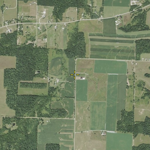Aerial/Satellite Image of Mill Road Bowstring Bridge, OH
