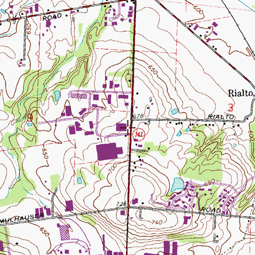 Topographic Map of School Number 5 (historical), OH