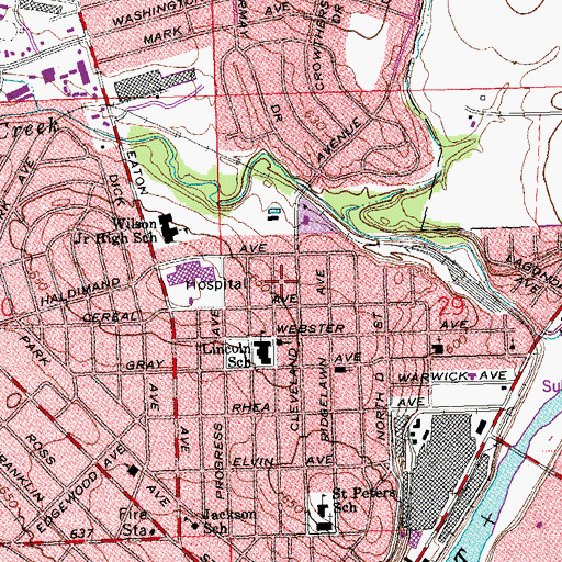 Topographic Map of Grand View, OH