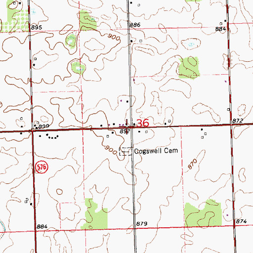 Topographic Map of School Number 6 (historical), OH