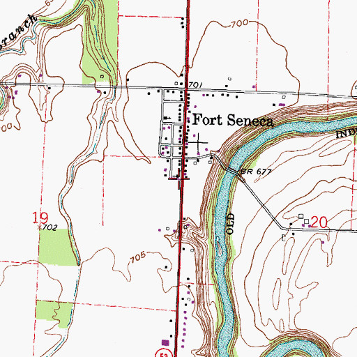 Topographic Map of Fort Seneca Community United Church of Christ, OH