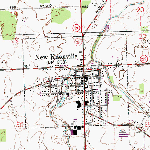 Topographic Map of First United Church of Christ, OH