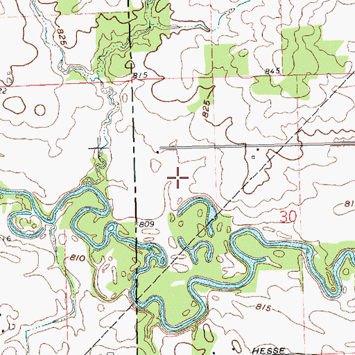 Topographic Map of Gallman Farms, OH