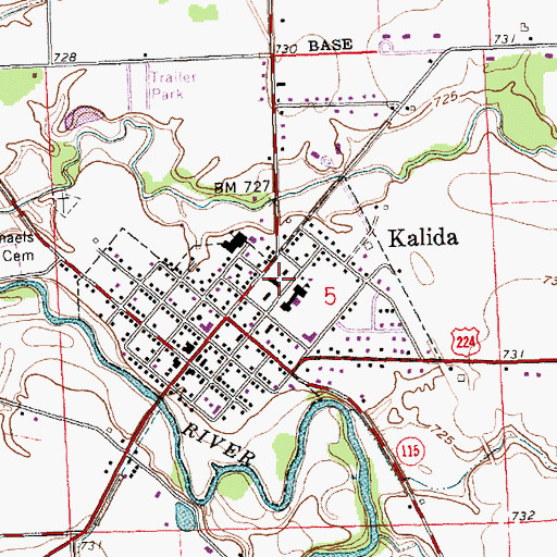 Topographic Map of Saint Michaels Catholic Church, OH