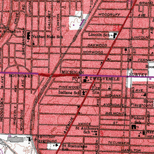 Topographic Map of El Bethel Church, OH
