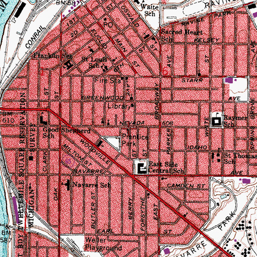 Topographic Map of Salem United Methodist Church, OH