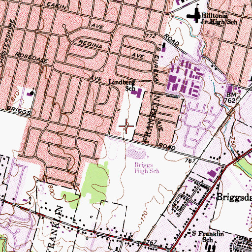 Topographic Map of Lindberg Park, OH