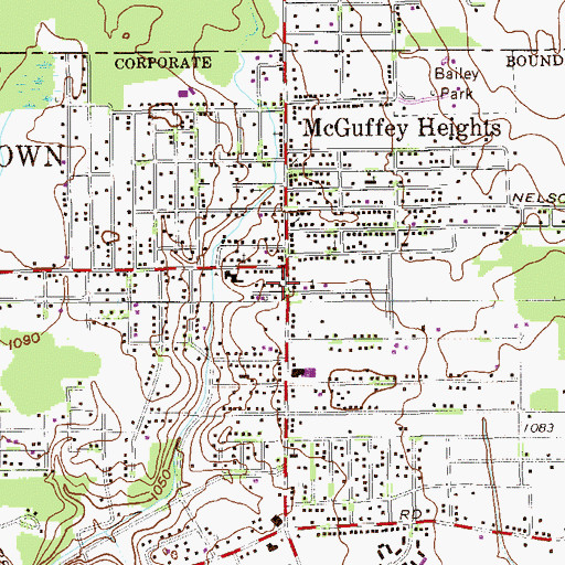 Topographic Map of E T B C Apostolic Church, OH