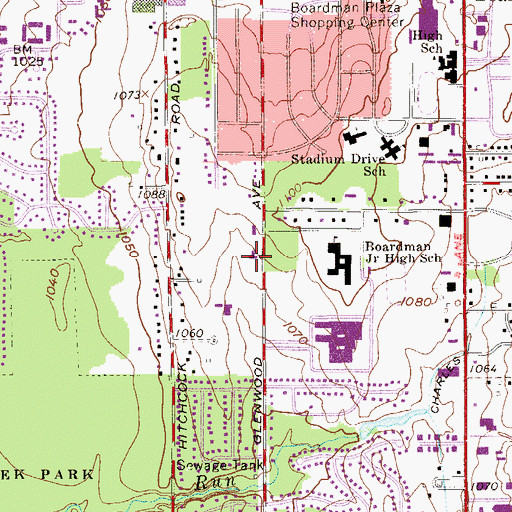 Topographic Map of Saint James Episcopal Church, OH