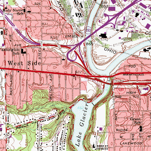 Topographic Map of Saint John Evangelical Lutheran, OH