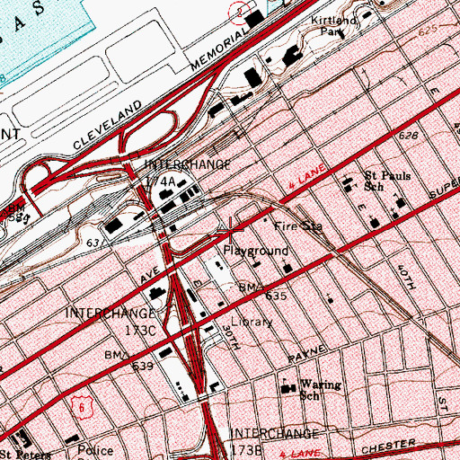 Topographic Map of Josephatowa, OH
