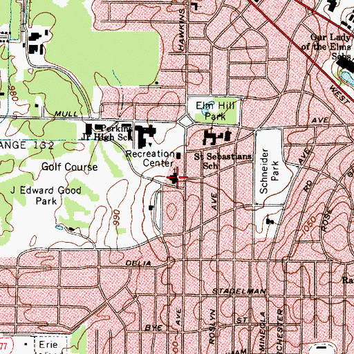 Topographic Map of Beth El Congregation, OH