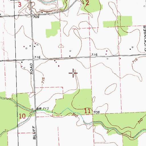 Topographic Map of Defiance County, OH