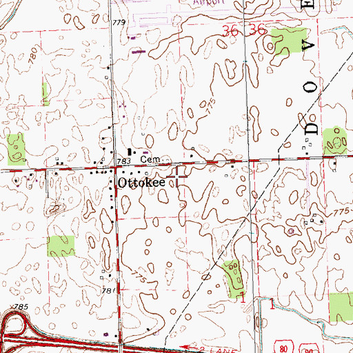 Topographic Map of Fulton County, OH