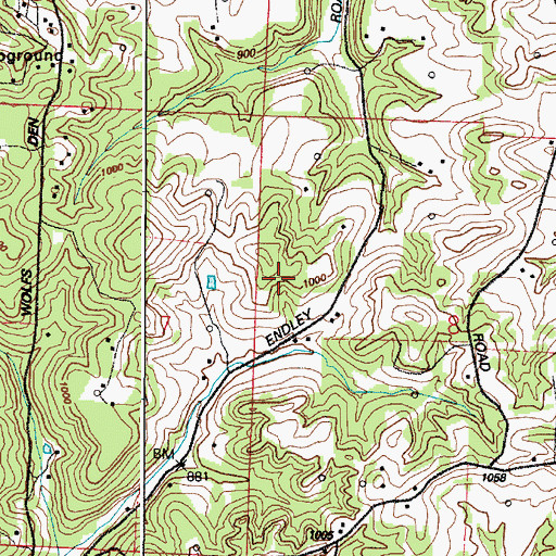 Topographic Map of Guernsey County, OH