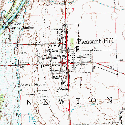 Topographic Map of Pleasant Hill United Church of Christ, OH
