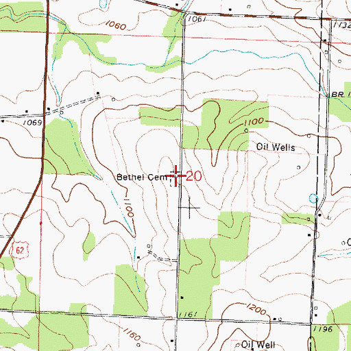 Topographic Map of Bethel Cemetery, OH