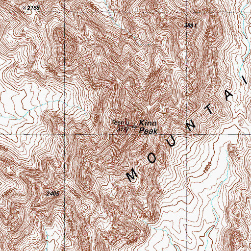 Topographic Map of Bates Mountains, AZ