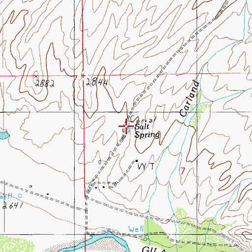 Topographic Map of Salt Spring, AZ