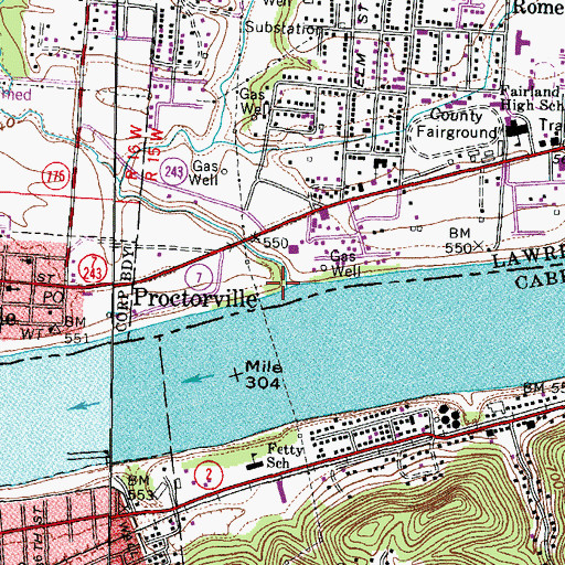 Topographic Map of Paddy Creek, OH