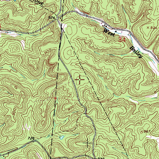 Topographic Map of Utah Ridge, OH
