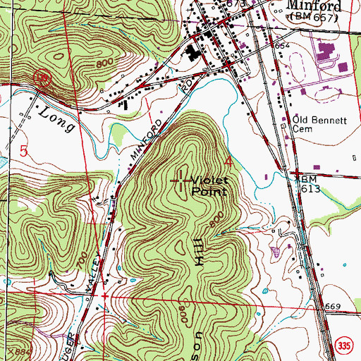 Topographic Map of Violet Point, OH